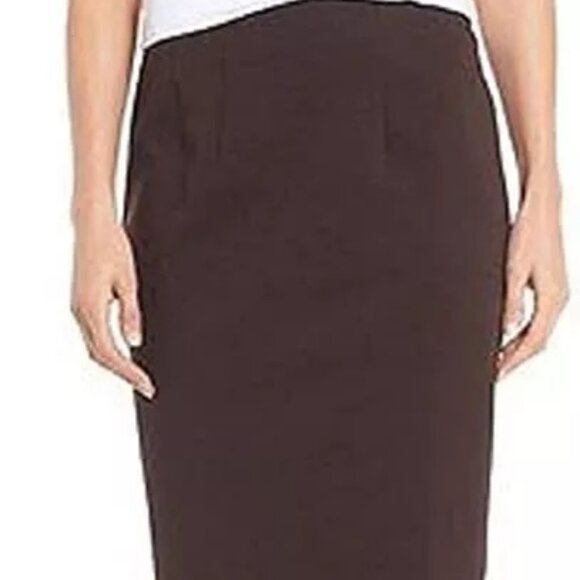 NWT Eileen Fisher Clove Tencel Blend Stretch Ponte Pencil Skirt